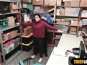 cute latina shoplifter gets plumbed by a mischievous mall cop